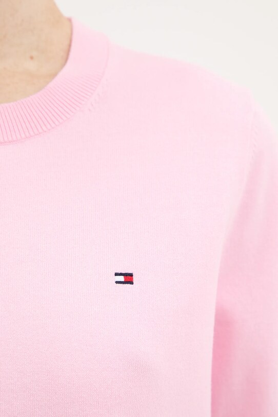 Tommy Hilfiger pulóver WW0WW44984 rózsaszín