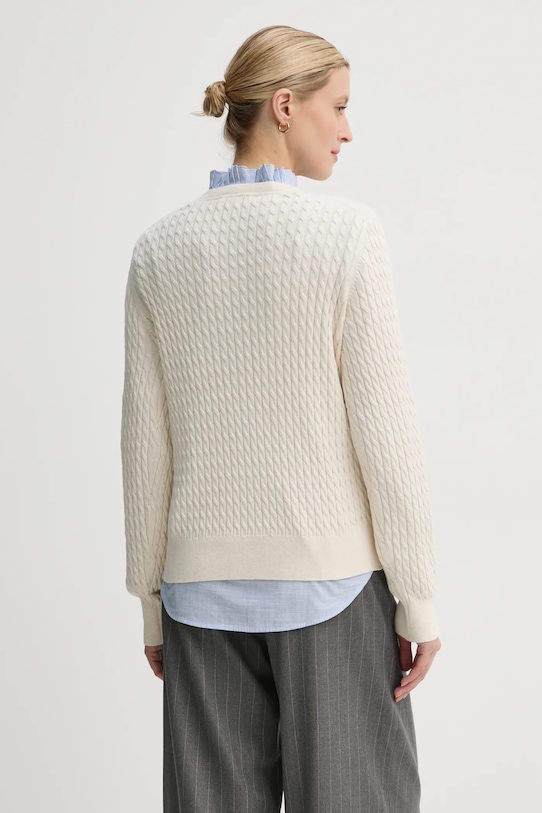 Одяг Бавовняний светр Tommy Hilfiger WW0WW44987 бежевий