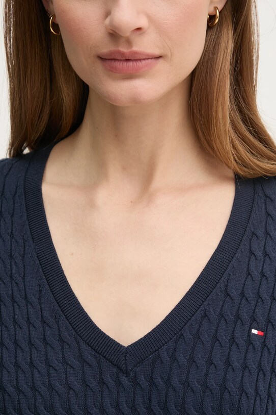 Бавовняний светр Tommy Hilfiger WW0WW44987 темно-синій