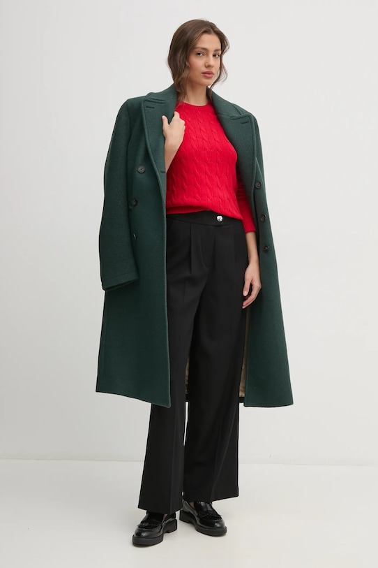 Bavlněný svetr Tommy Hilfiger WW0WW45207 červená SS25