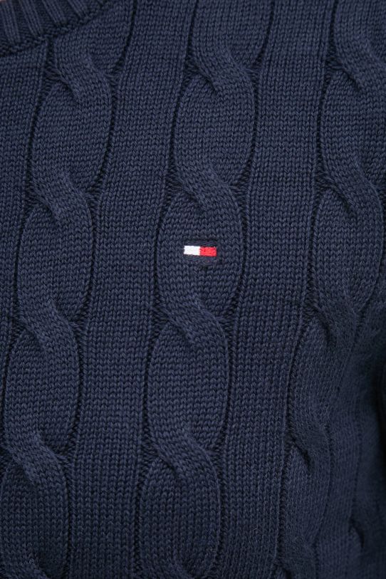 Tommy Hilfiger sweter bawełniany WW0WW45207 granatowy