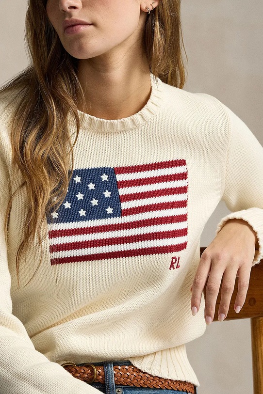 Polo Ralph Lauren sweter bawełniany beżowy 211896939