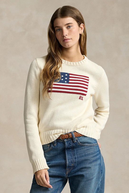 Polo Ralph Lauren sweter bawełniany 211896939 beżowy