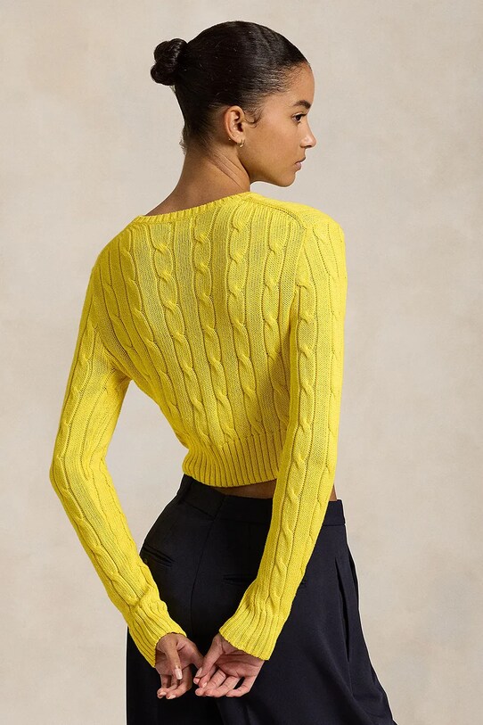 Bombažen pulover Polo Ralph Lauren 211959283 rumena SS25