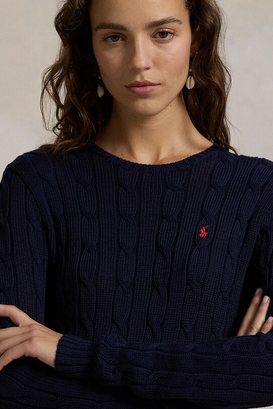 Bavlněný svetr Polo Ralph Lauren modrá 211959283