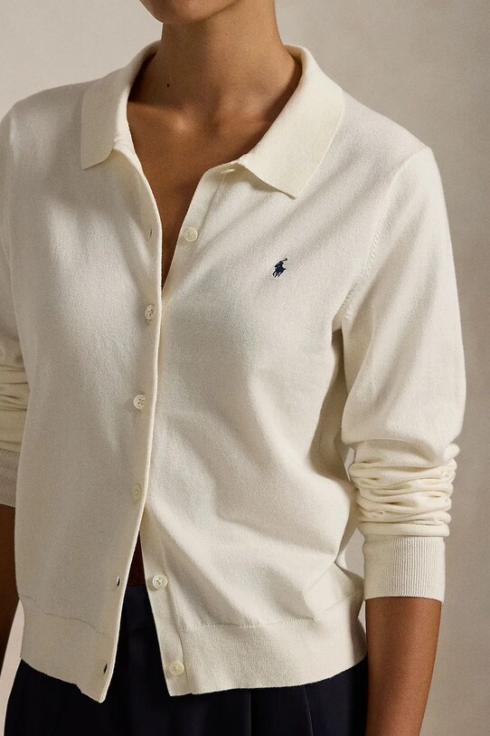Polo Ralph Lauren kardigan bawełniany beżowy 211959285