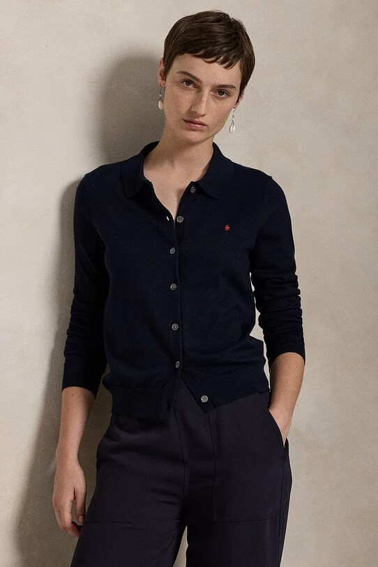 Polo Ralph Lauren cardigan din bumbac subtiri albastru 211959285