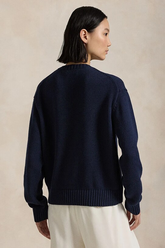 Бавовняний светр Polo Ralph Lauren 211959288 темно-синій SS25