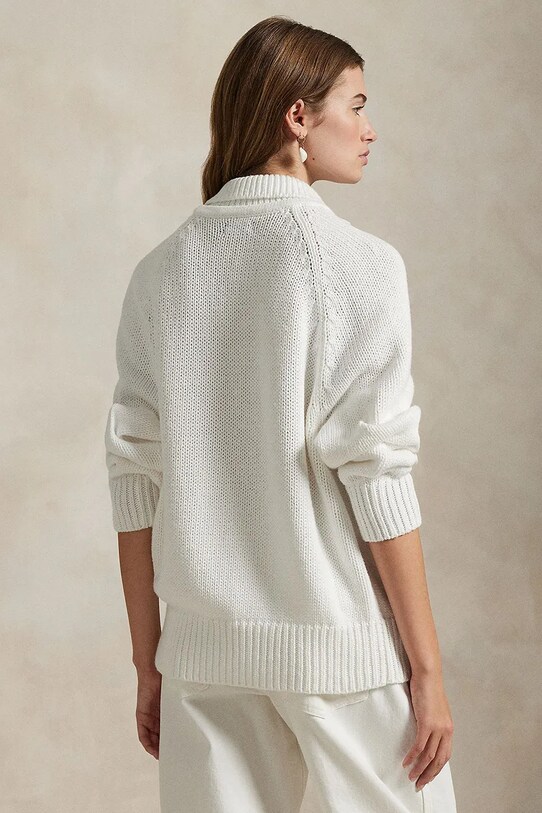 Polo Ralph Lauren sweter bawełniany 211959290 biały SS25