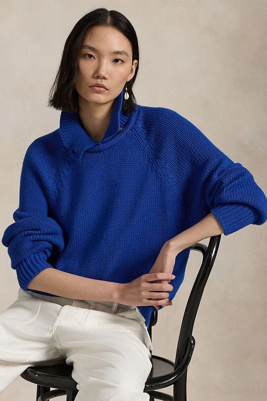 Polo Ralph Lauren maglione in cotone 211959290 blu