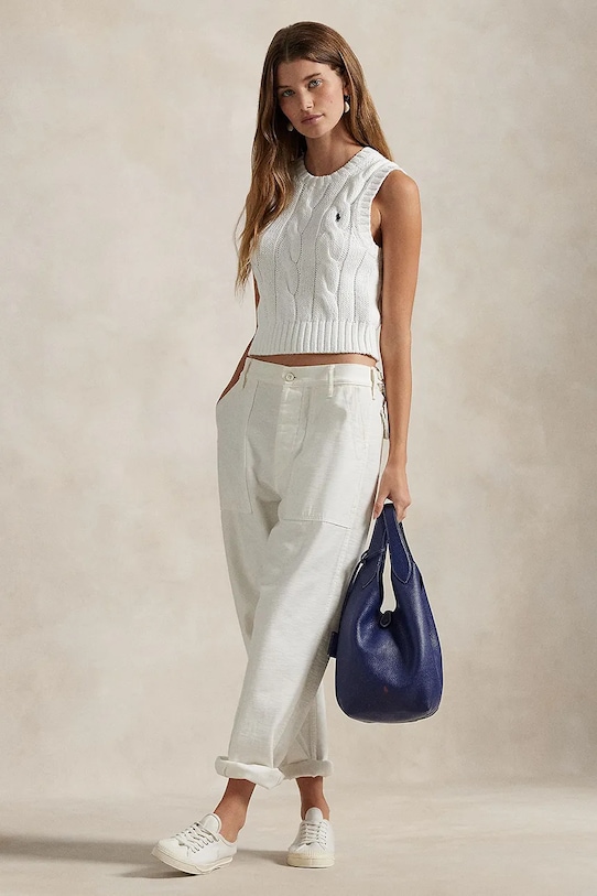 Oblečenie Bavlnený sveter Polo Ralph Lauren 211959295 biela