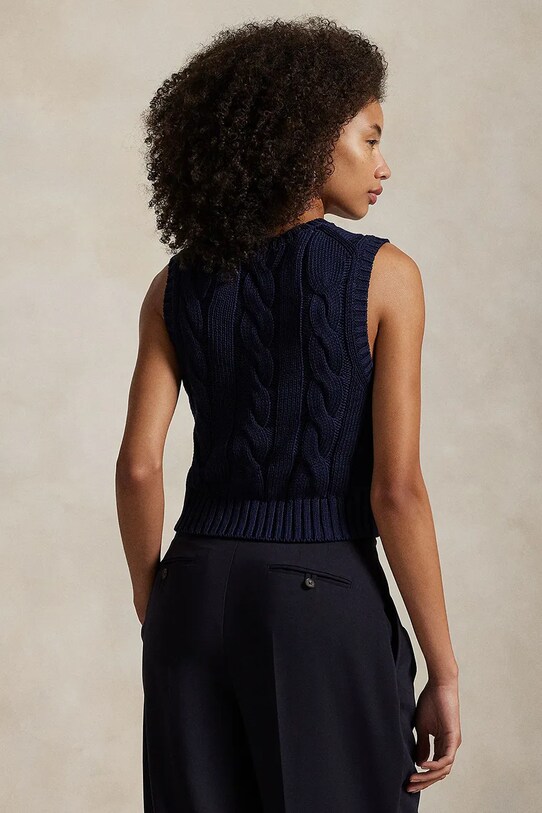 Polo Ralph Lauren pamut pulóver 211959295 kék SS25