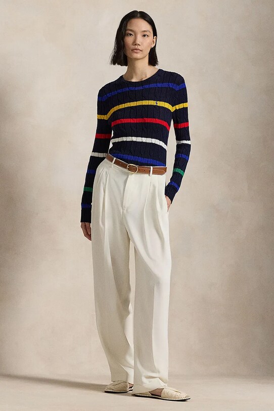 Oblačila Bombažen pulover Polo Ralph Lauren 211960015 mornarsko modra