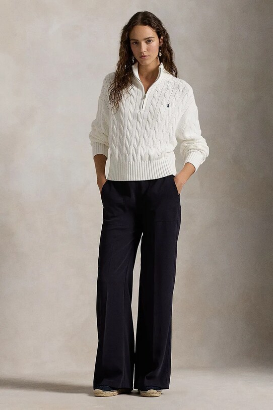 Одежда Хлопковый свитер Polo Ralph Lauren 211963467 белый