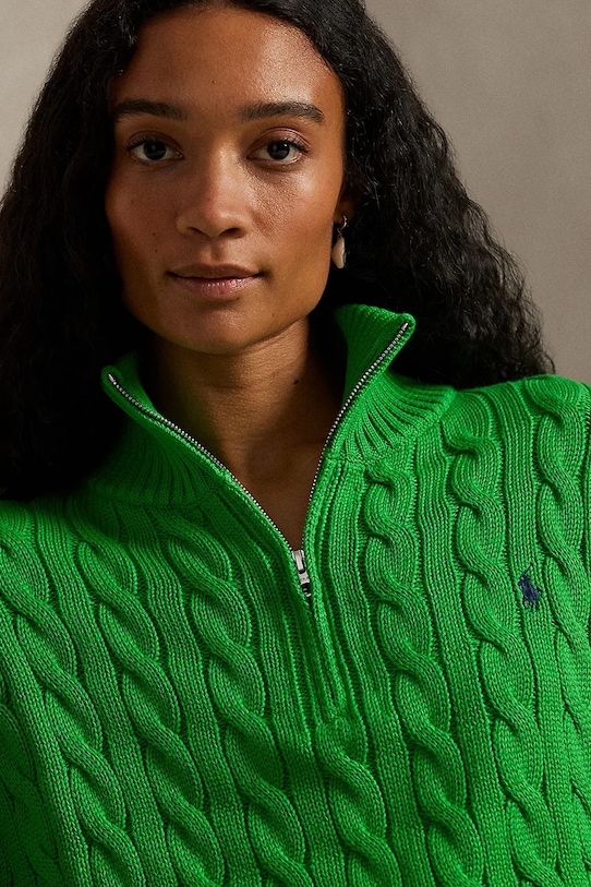 Polo Ralph Lauren sweter bawełniany zielony 211963467