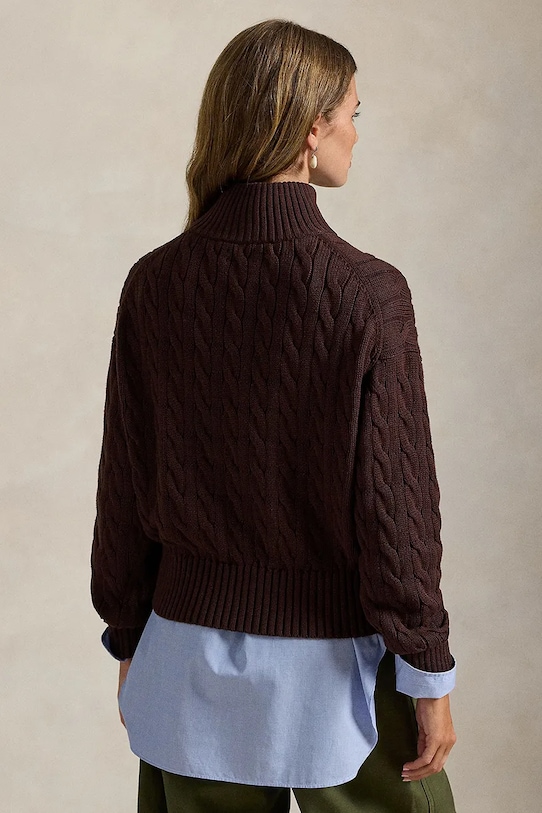 Polo Ralph Lauren sweter bawełniany 211963467 brązowy SS25