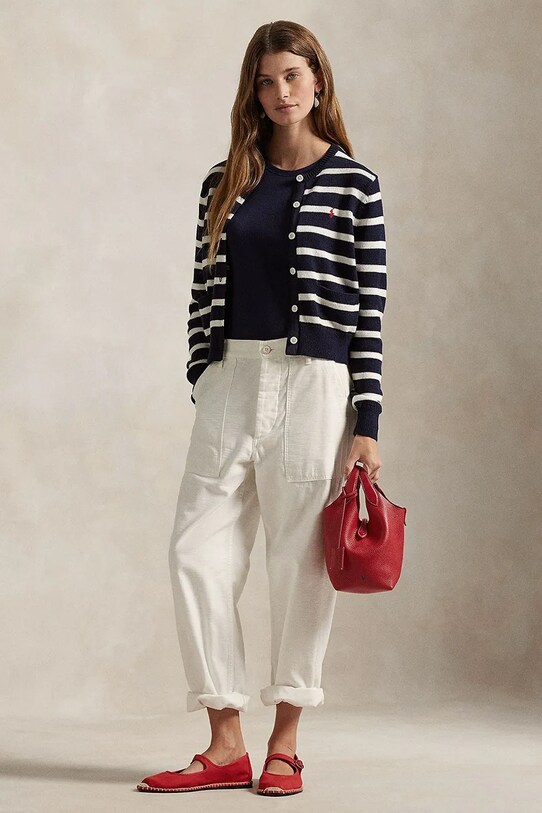 Ρούχα Βαμβακερή ζακέτα Polo Ralph Lauren 211959297 σκούρο μπλε