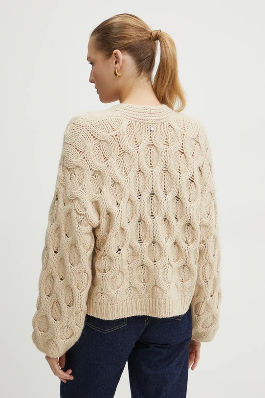 Abbigliamento Boss Orange cardigan con aggiunta di lana 50531293 beige