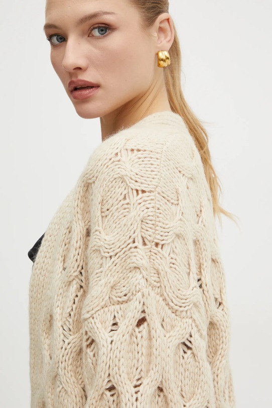 Boss Orange cardigan con aggiunta di lana beige 50531293