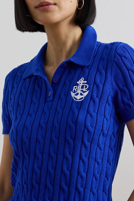 Îmbrăcăminte Lauren Ralph Lauren pulover de bumbac 200957581 albastru
