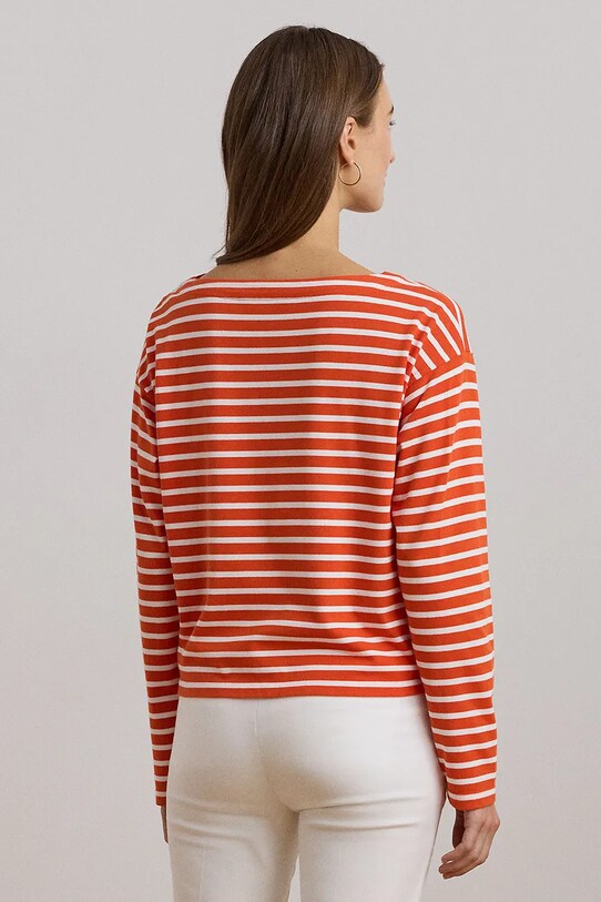 Lauren Ralph Lauren sweter bawełniany 200957604 pomarańczowy SS25