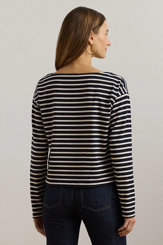 Bavlnený sveter Lauren Ralph Lauren 200957604 tmavomodrá SS25