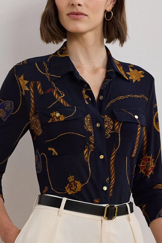 Košile Lauren Ralph Lauren námořnická modř 200957607