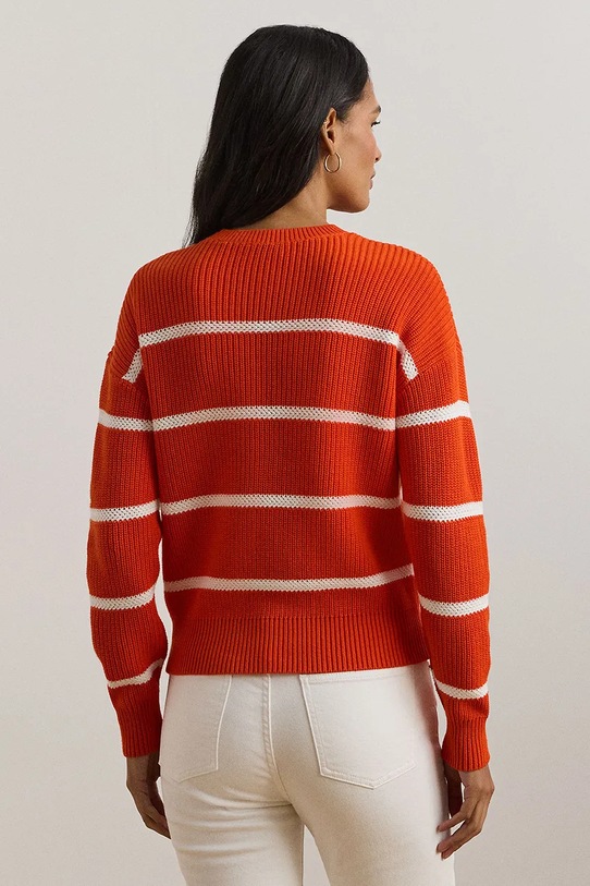 Bavlněný svetr Lauren Ralph Lauren 200957513 oranžová SS25