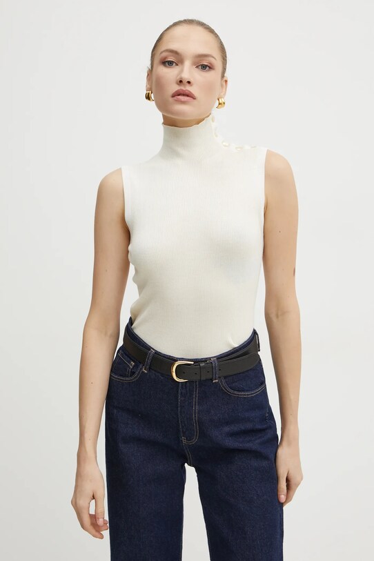 Vlnená vesta BOSS béžová 50530703