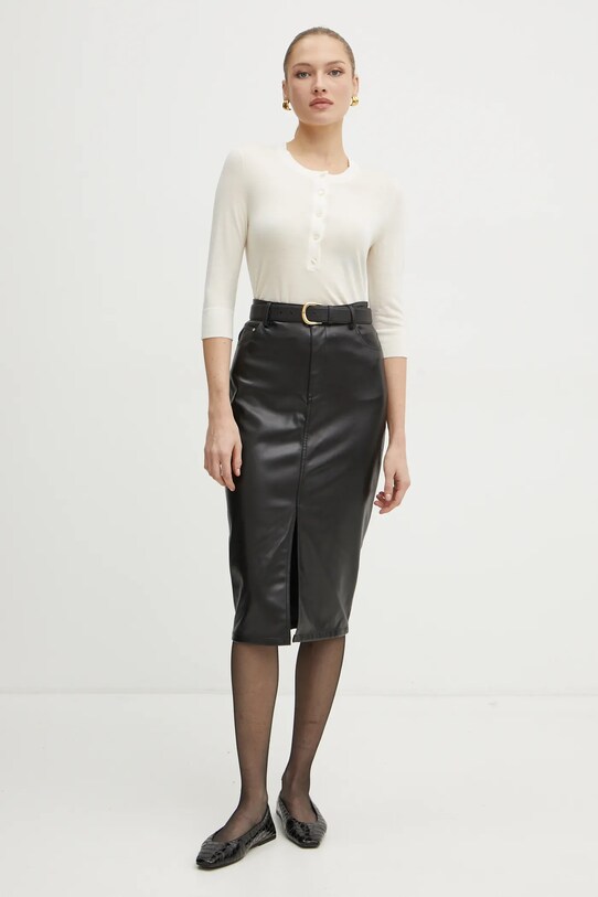 Вовняний светр BOSS 50530711 бежевий SS25