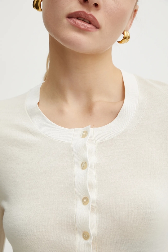 Вовняний светр BOSS бежевий 50530711