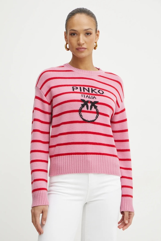 Шерстяной свитер Pinko шерсть розовый 104679.A2EV