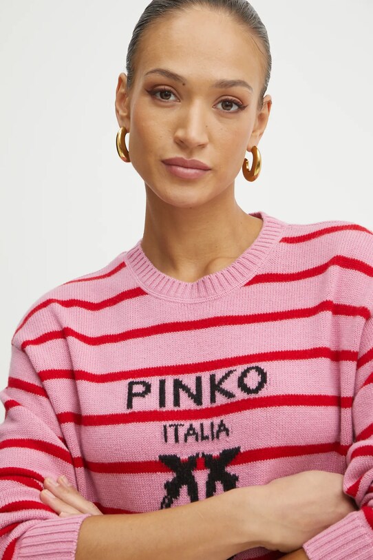 Pinko pulover de lana roz 104679.A2EV