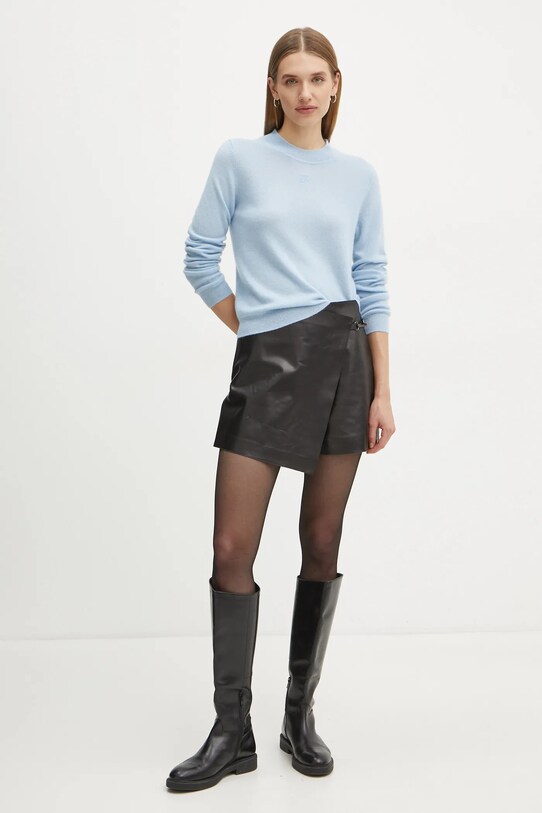 Karl Lagerfeld pulover de casmir A1W18011 albastru SS25
