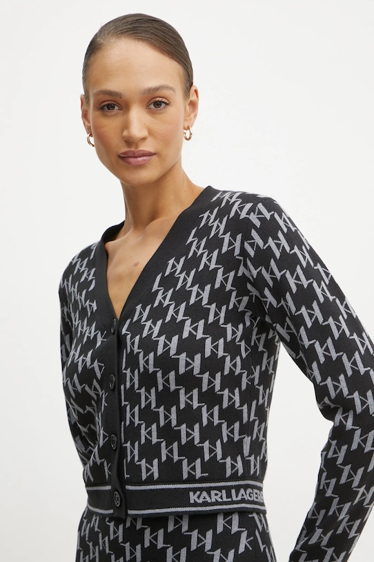 Kardigán Karl Lagerfeld čierna A1W18039