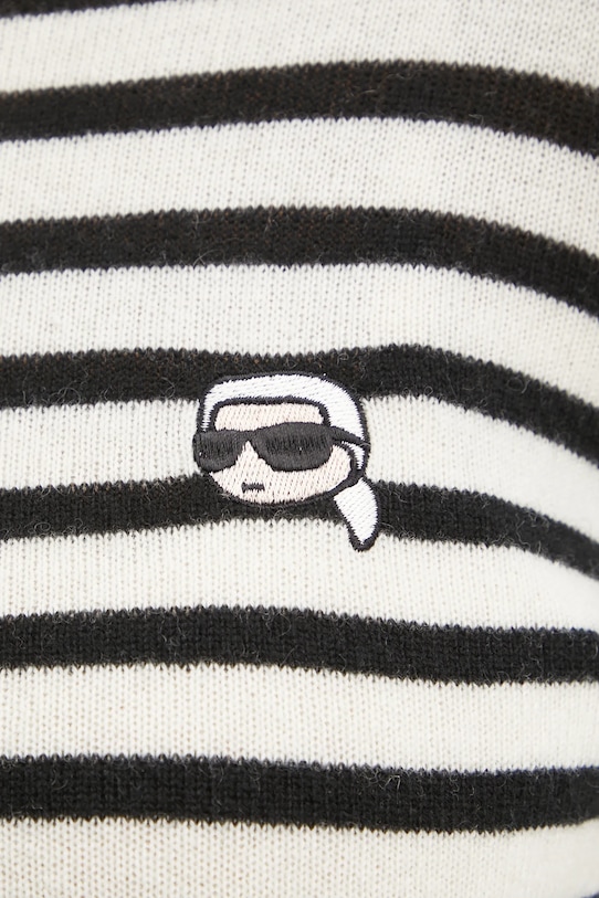 Karl Lagerfeld sweter wełniany beżowy A1W18054