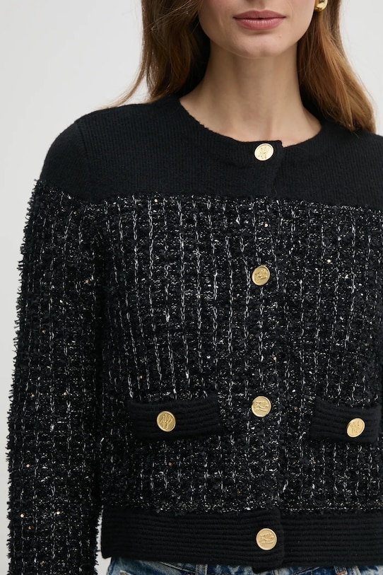 Karl Lagerfeld cardigan din amestec de lana A1W18059 negru