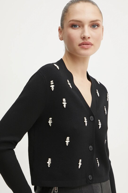 Karl Lagerfeld cardigan negru A1W18060