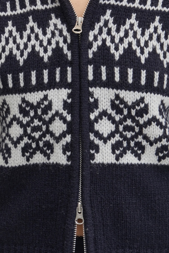 Vlněný svetr Samsoe Samsoe SALOUISA F24400082 námořnická modř