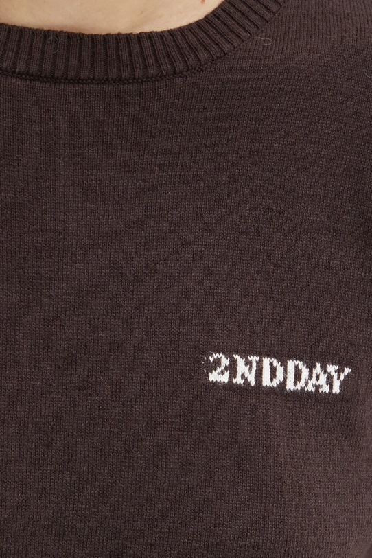 Sveter s prímesou vlny 2NDDAY Lance hnedá 2251340408