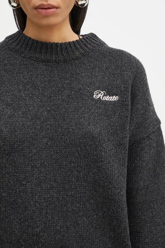 Rotate pulover din lână merino negru 1133771745