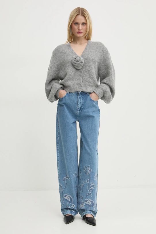 Rotate cardigan din lana 1140161249 gri SS25