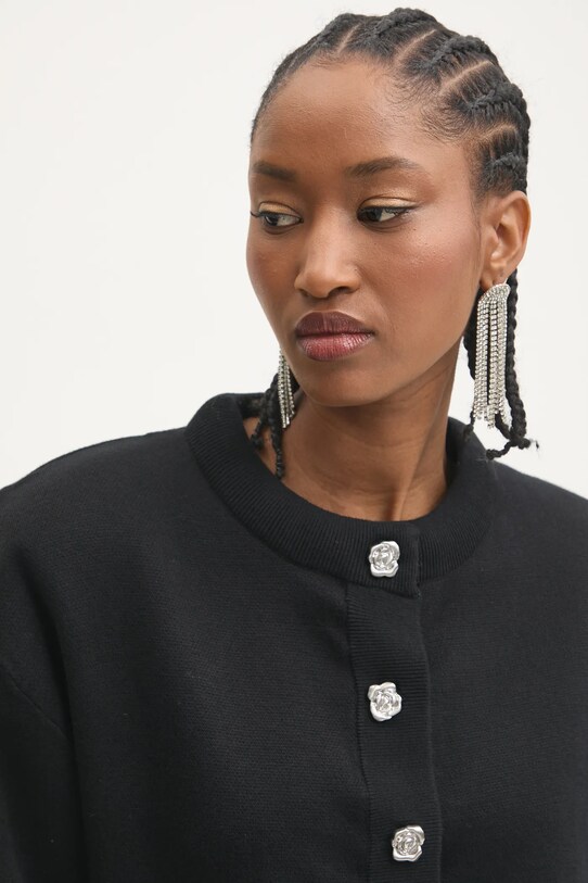 Кардиган с примесью кашемира Rotate чёрный 114033100