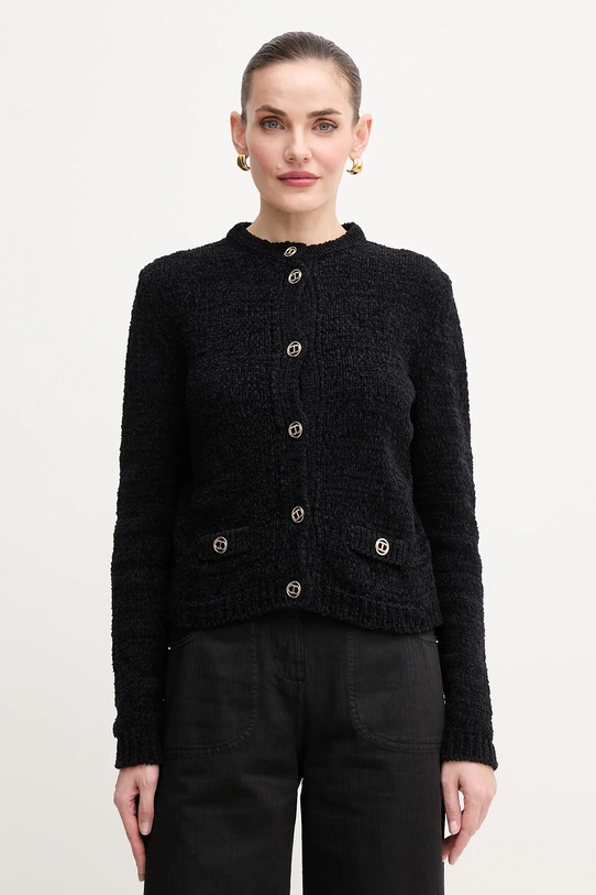 Kardigán Twinset stredne hrubá čierna 251TP3442
