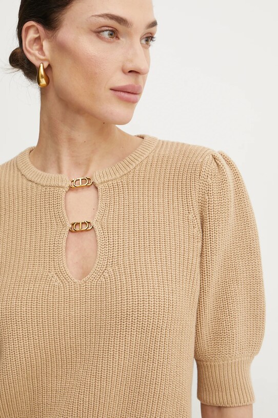 Twinset sweter 251TP3172 brązowy