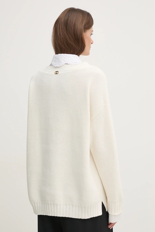 Odzież Twinset sweter bawełniany 251TP3390 beżowy