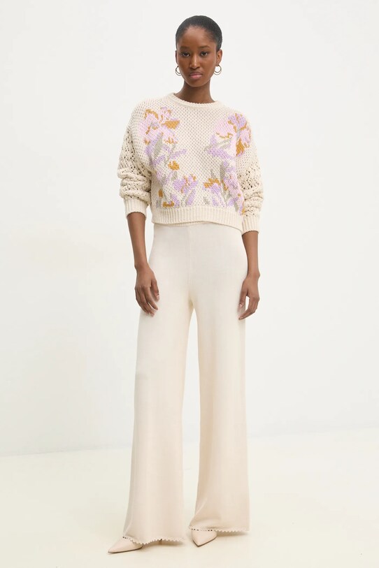 Twinset maglione in cotone 251TP3611 beige SS25