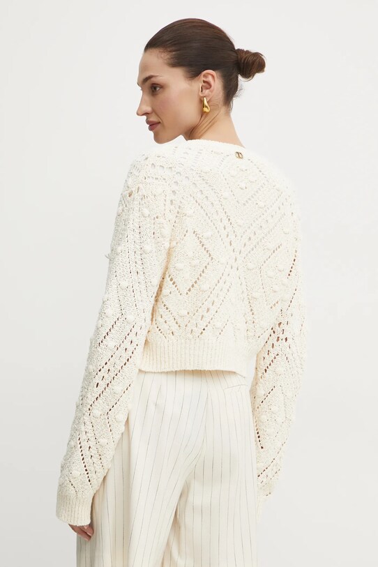 Odzież Twinset kardigan 251TP3541 beżowy
