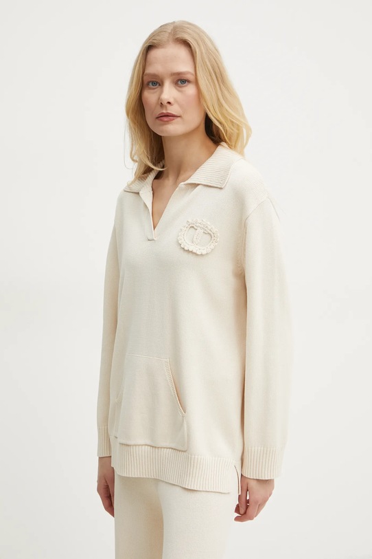 Twinset sweter pozostałe beżowy 251TP3250