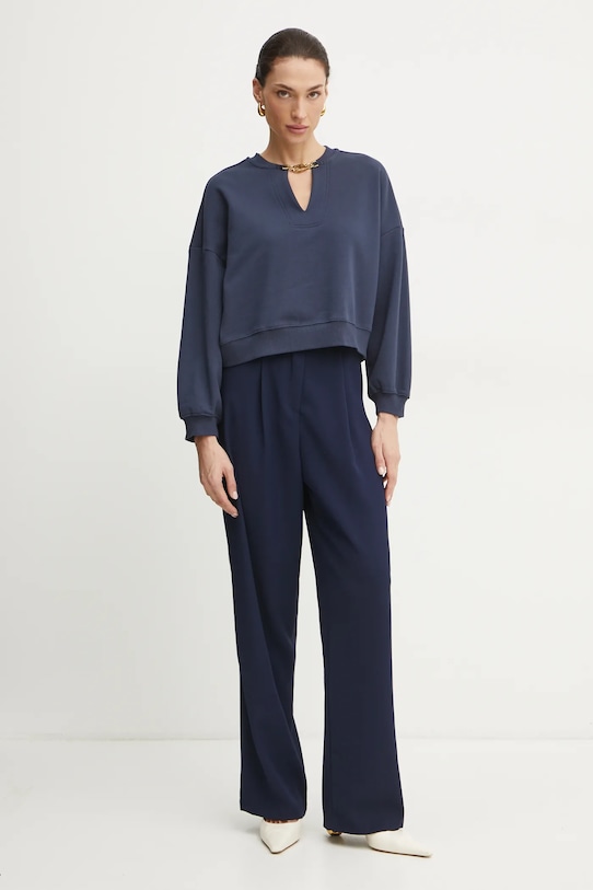 Twinset bluza bawełniana 251TP2483 granatowy SS25